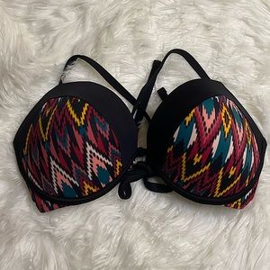 Shade & Shore 36 C tribal print bikini top
